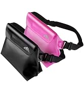 HEETA 2-Pack Waterproof Pouch with Waist Strap, Transparent Screen Touchable Dry Bag with Adjusta...