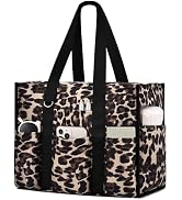 Becokan Large Tote Bag for Women Waterproof with 12 Pockets Top Zipper Closure Utility Teacher Nu...