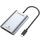 WAVLINK Thunderbolt 3 to Dual HDMI Display Adapter 4K@60Hz, Thunderbolt 3 up to 40Gbps to Dual Mo...