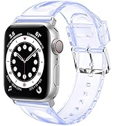 iiteeology Compatible with Apple Watch Band 38mm 40mm 41mm 42mm 44mm 45mm 49mm, Women Transparent...