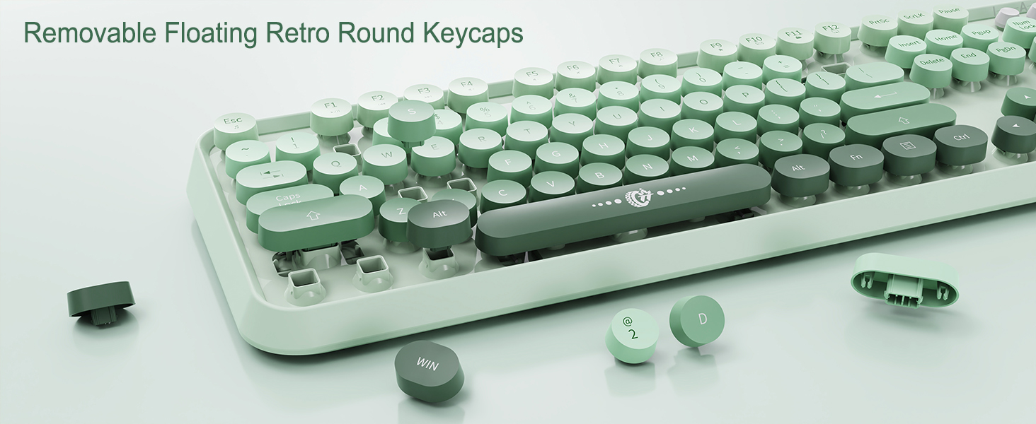 colorful wireless keybaord and mouse