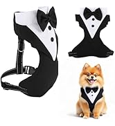 GLIDESMOOTH Dog Tuxedo for Wedding, Pet Tuxedo Suit with Bow Tie, Pet Costumes for Small Dogs, Fo...