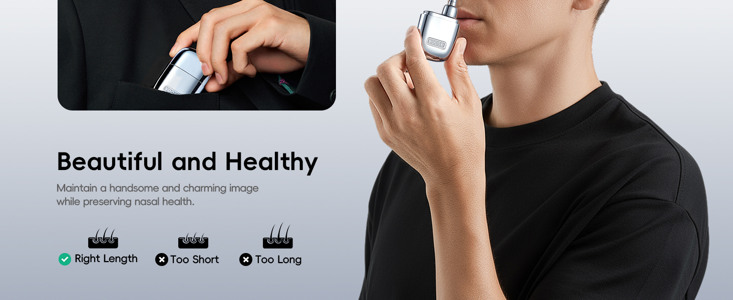 yoose portable alloy nose hair trimmer for men and women