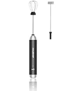 HAUSHOF Black Handheld Cordless Milk Frother Set with Stand (US PKG)
