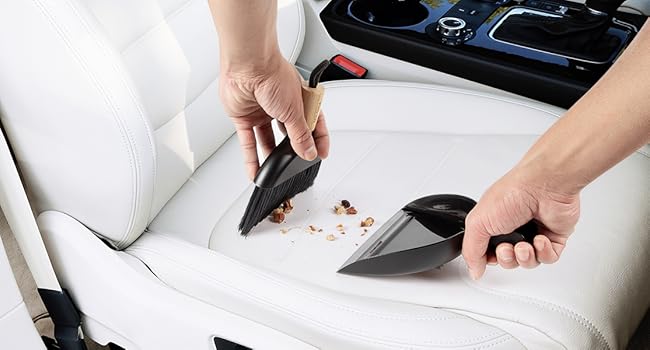 MR.SIGA Bamboo Handle Mini Broom and Dustpan Set