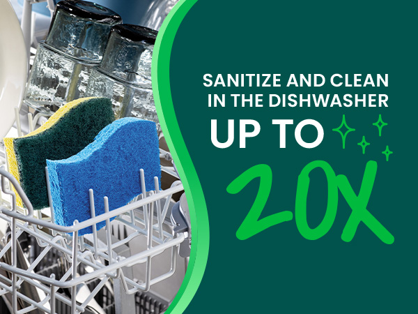 Sanitize and clean in the dishwasher up to 20X