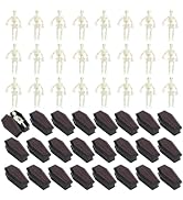 BENECREAT 32Sets Halloween Mini Skeletons &amp; Coffin Boxes Spooky Home Decor with Realistic Skeleto...