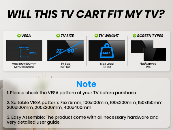 Mobile TV Cart
