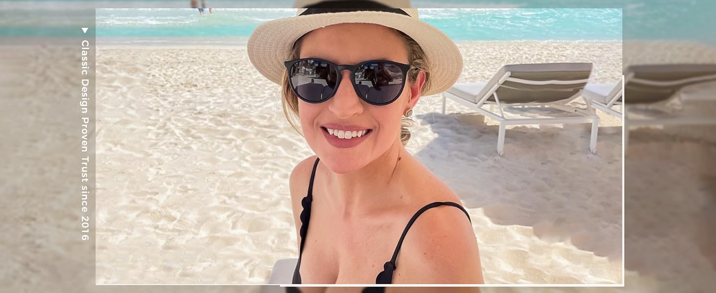 designer trendy sunglasses for going to the beach