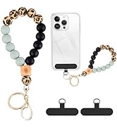 takyu Phone Wrist Strap, Marble Silicone Beaded Phone Wrist Lanyard, Hands-Free Phone Chain Strin...