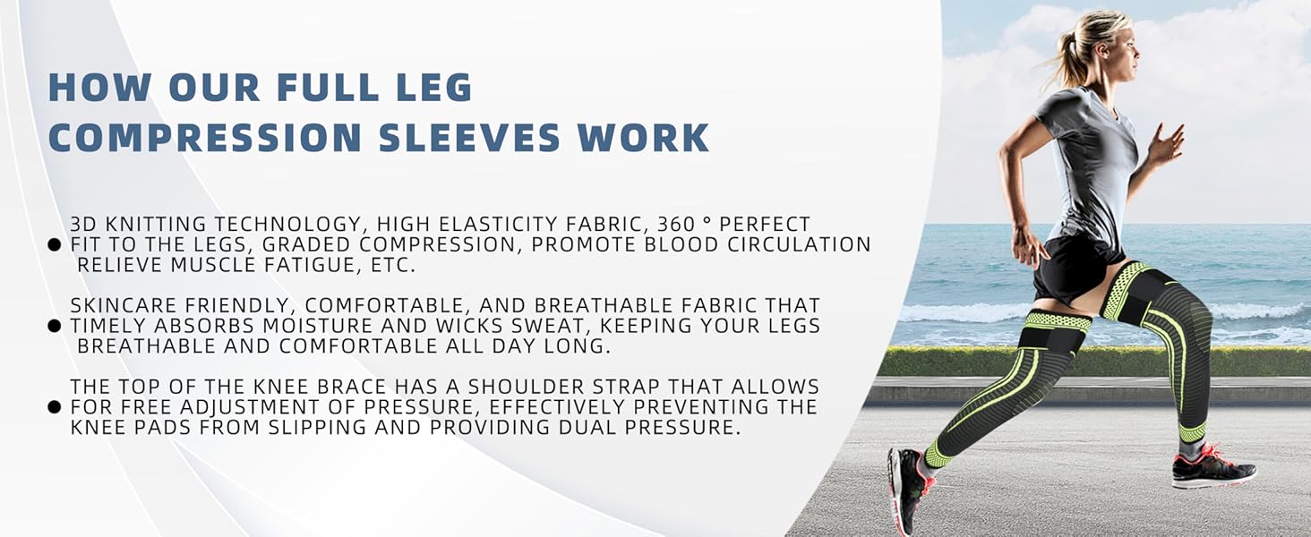 Full Leg Compression Sleeves