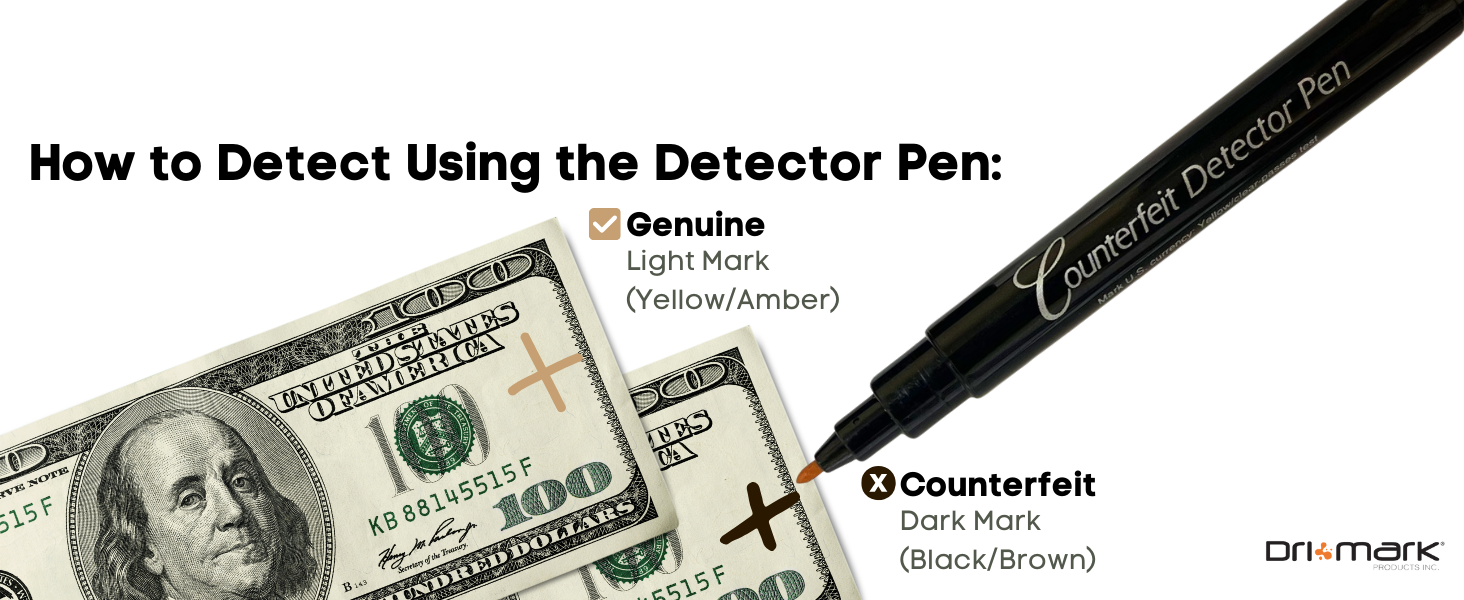 Counterfeit detection Currency detector pen Counterfeit bill pen UV counterfeit pen marker Money