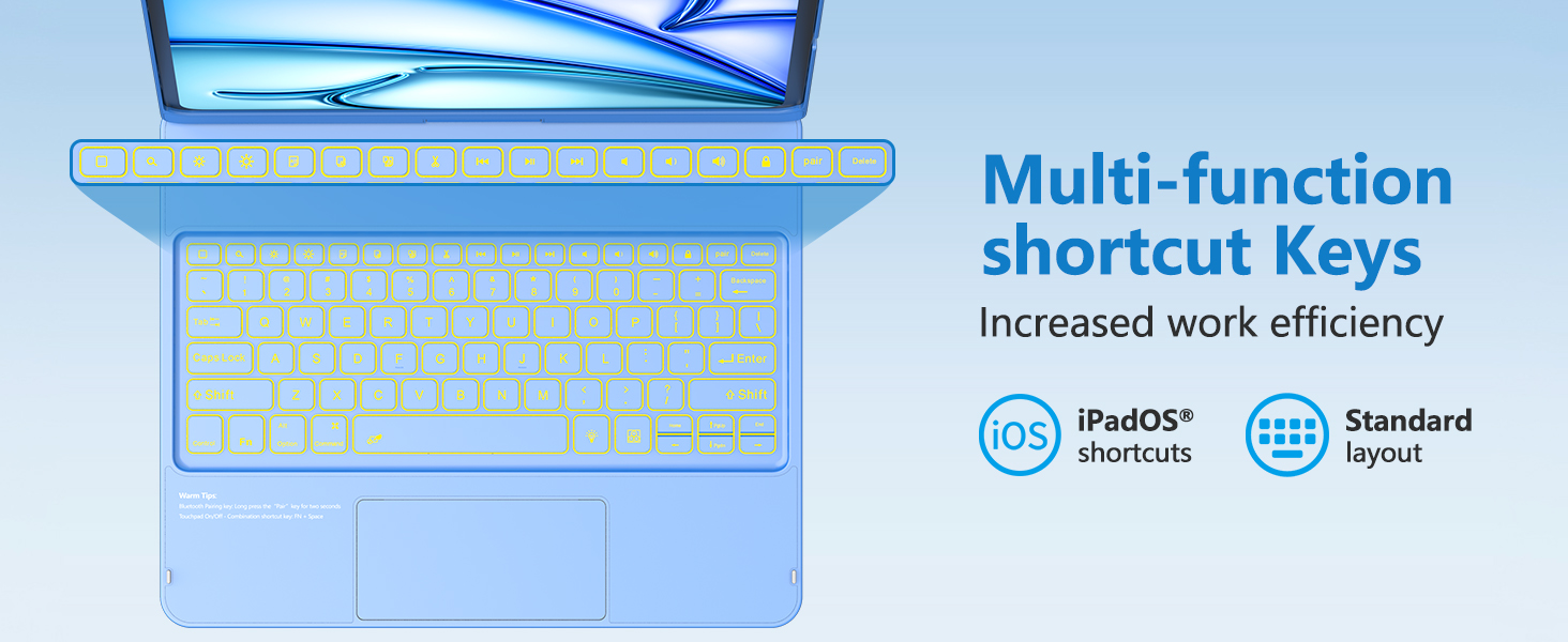 ipad air 13 inch keyboard case blue 30