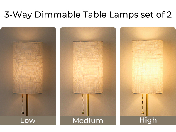 3-Way Dimmable Table Lamps
