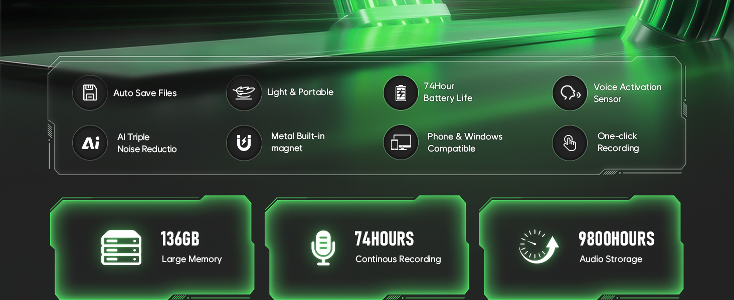 Magnetic Voice Activated Recorder