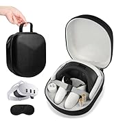 sarlar Quest 3 Case, Hard Carrying Case for Meta Quest 3 VR Headset, Touch Controller &amp; Original ...