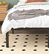Lutown-Teen 14 Inch Queen Bed Frame with Rounded Corner Legs, Heavy Duty Metal Queen Platform Bed...