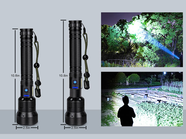 Flashlights High Lumens LED Rechargeable Super Bright Flashlight High Power USB Flash Light