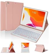 LAMA 7 Colors Backlit Keyboard Case for iPad 10.2" 9th 8th 7th Generation, with Detachable Blueto...