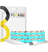 FCOB 5V COB Ice Blue Led Strip Light 6.56FT USB Powered CRI90+ LED Tape Lights with Dimmer, 8mm W...