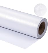 RUSPEPA White Pearly Luster Wrapping Paper with Large Embossed Rose - Mini Roll - Perfect for Wed...
