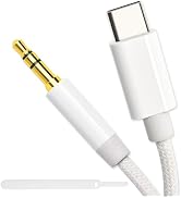 QimKero Aux to USB C Cable 6.6 ft, USB C to 3.5mm Audio Aux Jack Cable Type C to 3.5mm Headphone ...