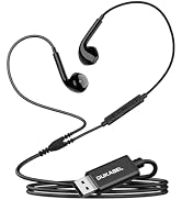 DUKABEL USB Wired Earbuds, USB Headphone with Mic for PC/ PS4/ PS5, 6FT in-Ear Stereo Earphones H...