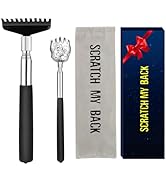 Oversized Back Scratcher Set, 2 Pack Portable Extendable Stainless Steel Telescoping Massage Tool...