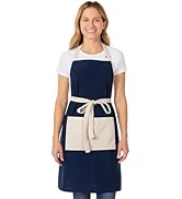 HYVOROS Kitchen Vintage Apron,Cotton Adjustable Bib Chef Aprons with Large Pockets,Cooking Baking...
