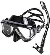 Snorkel Set Pano 4 Adult Snorkeling Gear, Professional Anti-Fog Snorkel Mask Dry Top Snorkel, Tem...