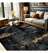 RELEANY Washable Area Rugs 5'x7' Non-Slip Modern Abstract Soft for Living Room Entryway Bedroom N...