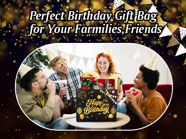 Black Birthday Gift Bag