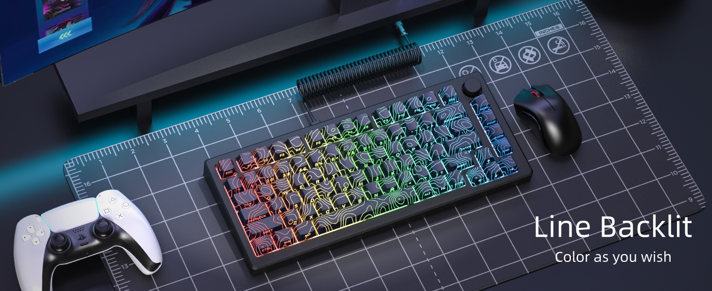 womier black topographic keycaps