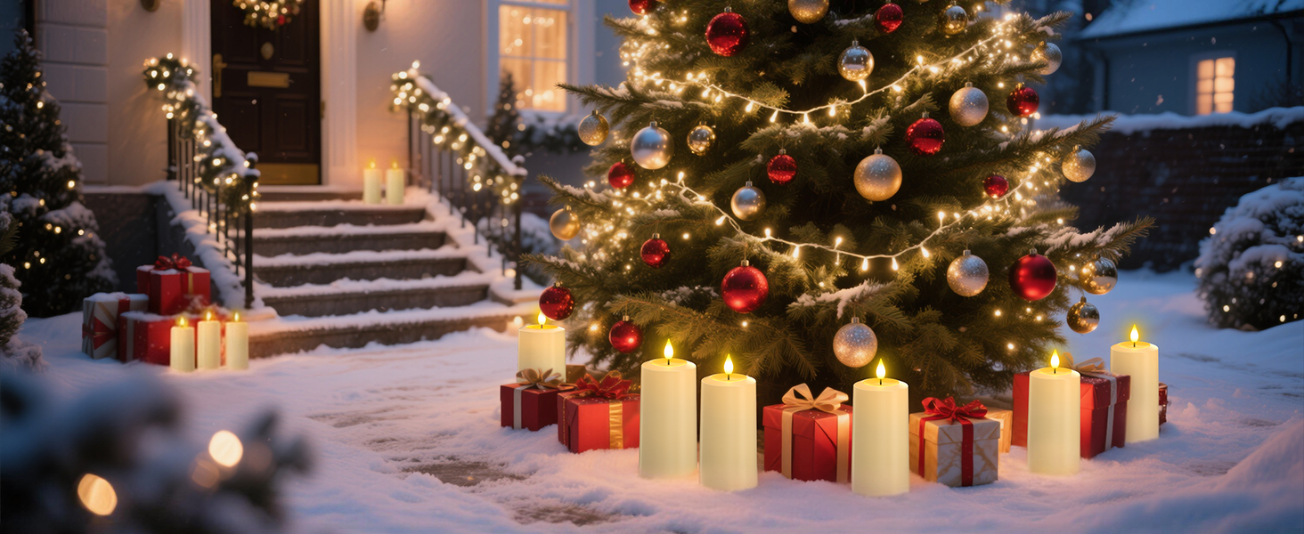 flameless candles rechargeable with remote for holiday decor