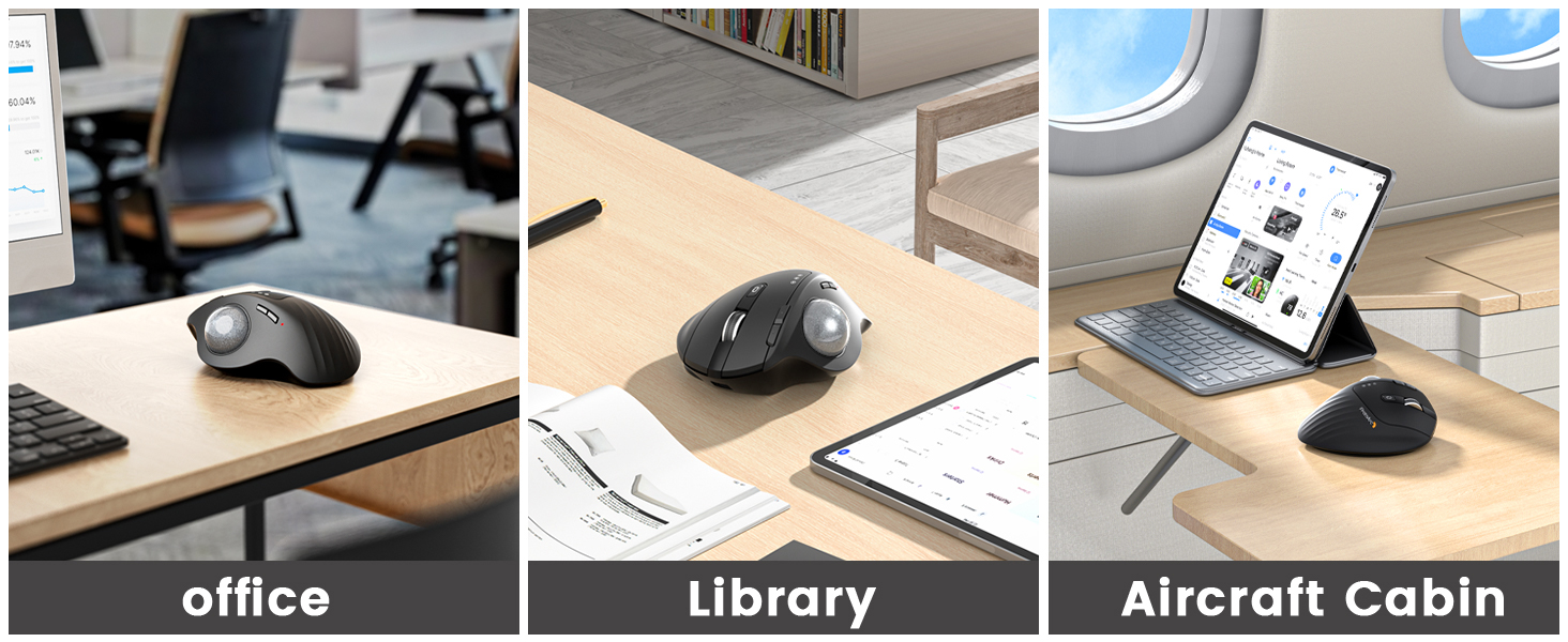 EM01 NL Ergonomic Trackball Mouse