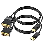 DisplayPort to VGA Cable 3 Ft, 2-Pack Display Port DP to VGA Adapter Cord Male to Male HD Video 1...