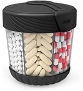 HIONXMGA Large Pill Organizer, Cute Pill Dispenser with 7 Large Compartments, Portable Pill Box C...
