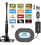 TV Antenna Indoor,Vassink Antenna for Smart TV 1080P 4K 8K HDTV Free for 380 Miles Long Range All...