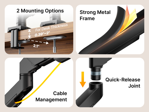 single monitor arm