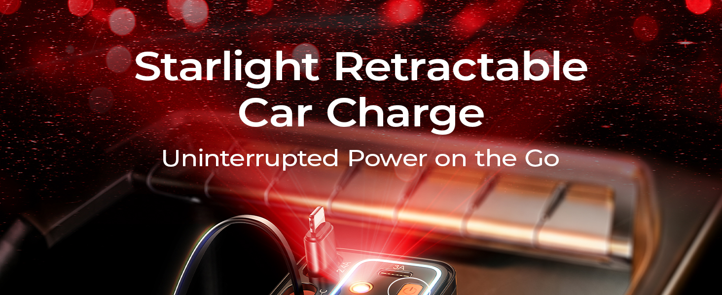 Starlight Retractable Car Charger mens gifts
