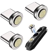 A.S 9Pin Type C Quick Charge Magnetic Adapter [3pcs], Magnetic Plug Replacement Phone Dust Cover ...