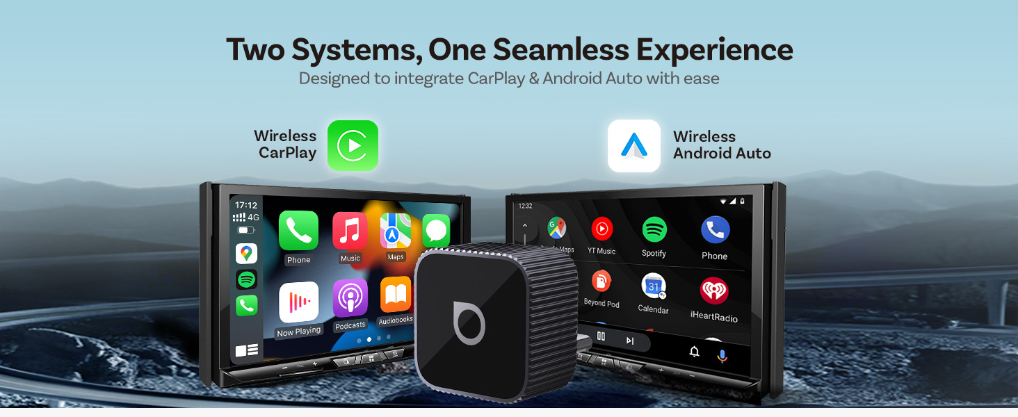 2-in-1 Wireless CarPlay &amp;amp; Android Auto Adapter