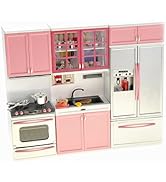 PowerTRC Modern Toy Kitchen - Battery Operated - Kitchen Playset - Perfect for Dolls