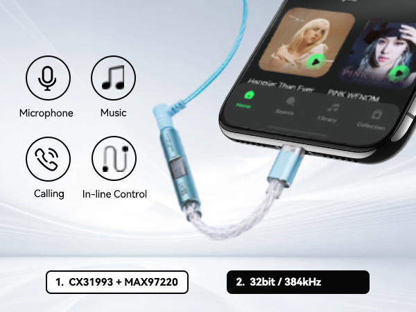 Support listening to music, calling, microphone