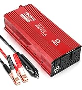 Fancy Buying 1000W/2000W(Peak) Power Inverter for Vehicles, DC 12V to 110V AC Converter with Dual...
