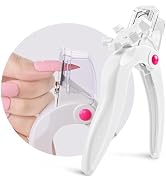 AIRSEE Nail Clippers for Acrylic Nails with Sizer and Catcher Adjustable Nail Tip Cutter with Len...