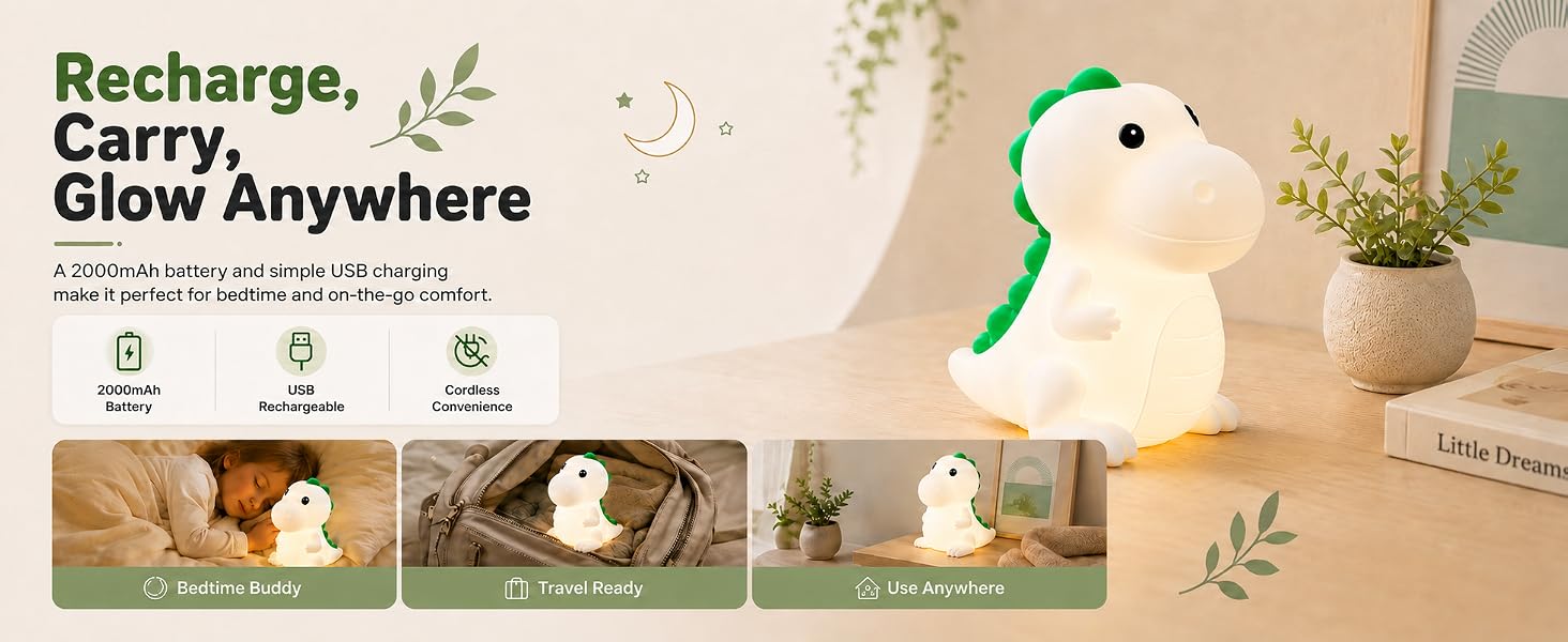night light for boys night light for baby nursery touch night light dinosaur night light projector 