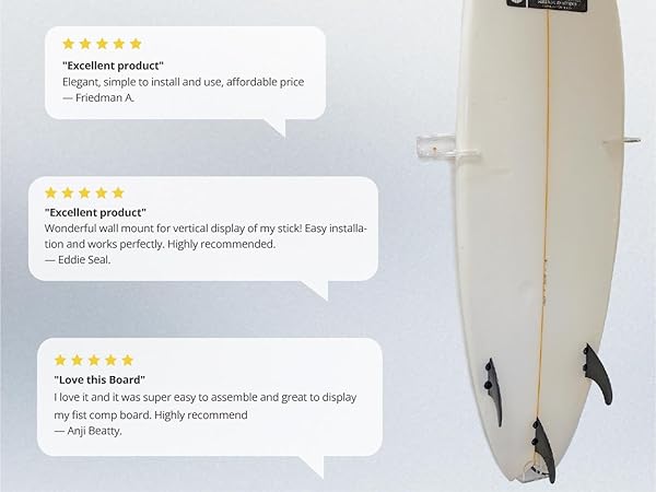 Floating Surfboard Wall Mount
