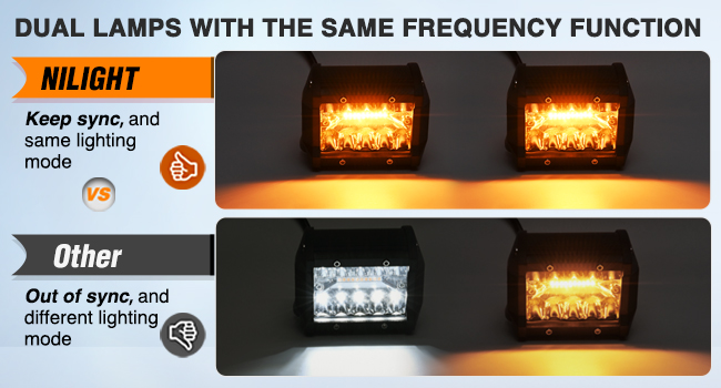 Dual lamps with the same frequency function