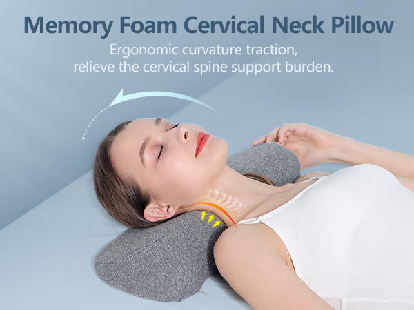 Memory Foam Cervical Neck Pillow For Sleeping